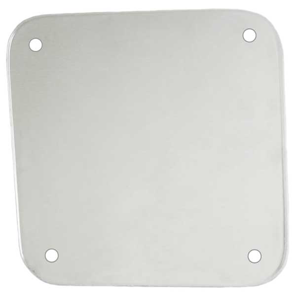 Flat Permit Panel 4" x 4" Stainless Steel