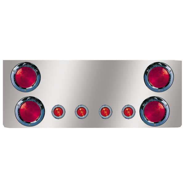 SS Rear Center Panel with Four 4" and Four 2" LED