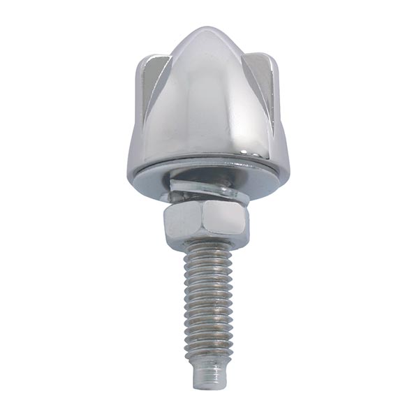 Chrome Bullet Fastener with 3 Wings