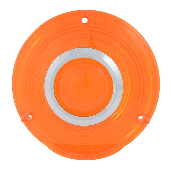 4" Plastic Pedestal Light Lens with Chrome Rim