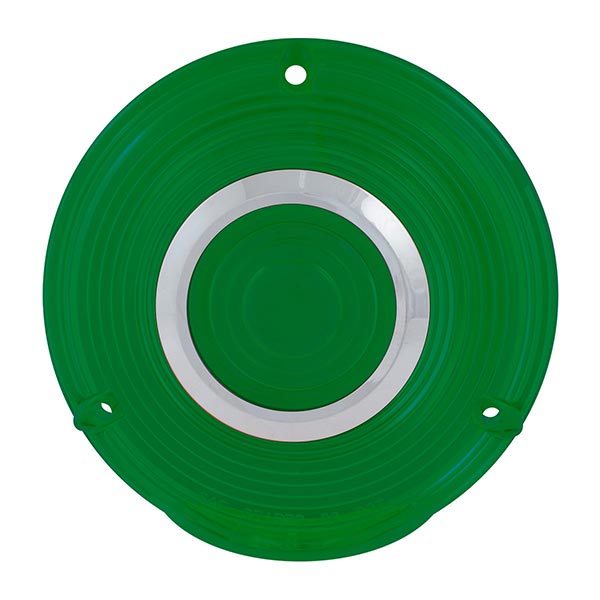4" Plastic Pedestal Light Lens with Chrome Rim