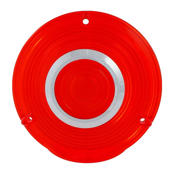 4" Plastic Pedestal Light Lens with Chrome Rim