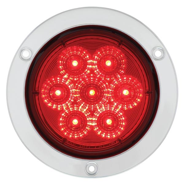 4" Red 7 LED Deep Dish S/T/T Light