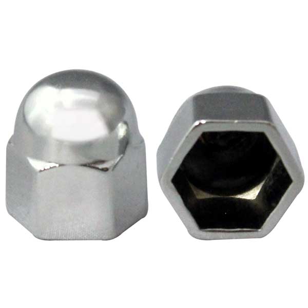 7/16" Chrome Zinc Acorn Nut Cover - Push On