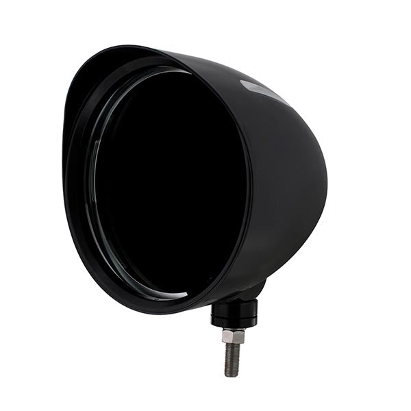 Black Groove Headlight Housing with Visor