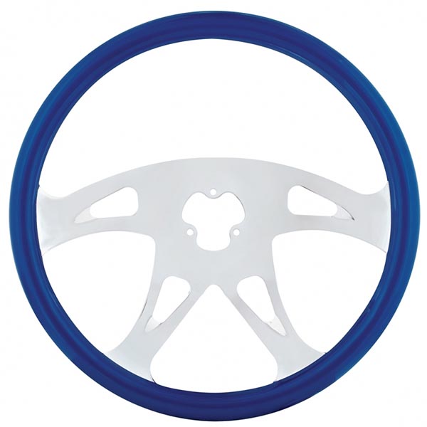 18" Blue Boss Style Steering Wheel