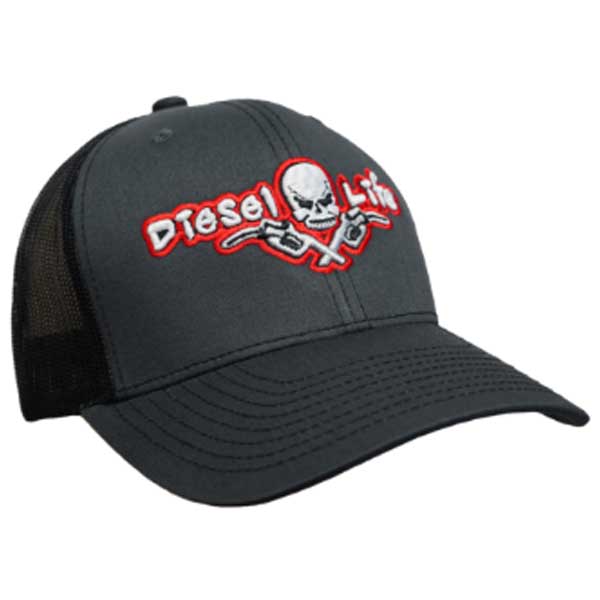 Diesel Life Charcoal/Red Snap Back Trucker Hat