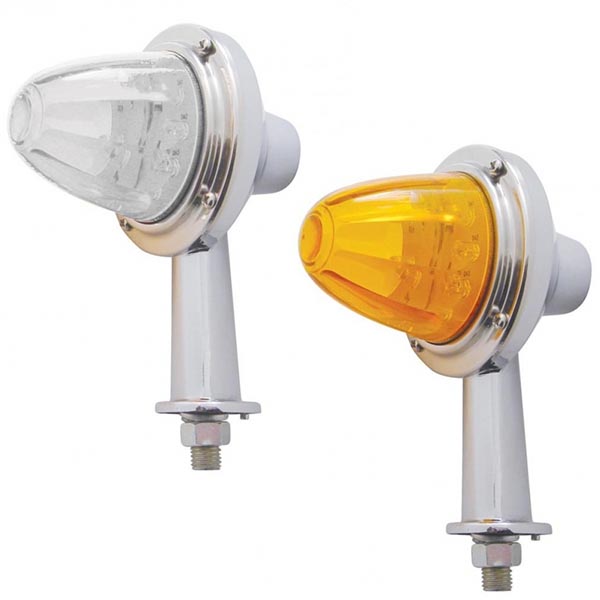 3" Amber/Clear 11 LED Watermelon Honda Light, 2-1/8" Arm