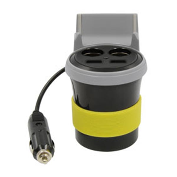 Dual 12-Volt and Dual USB Car Charger