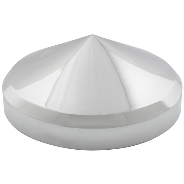 Stainless Cone Rear Hubcap 8.5" Axle, 5/8" Studs, 1-1/2" Side Wall