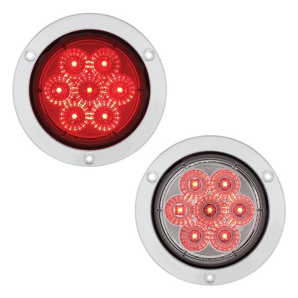 4" Red 7 LED Deep Dish S/T/T Light