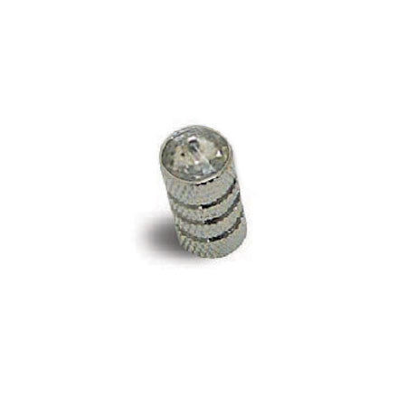 Chrome Tubular Style Tire Valve Stem Covers with Crystal Jewel
