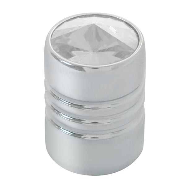 Chrome Tire Valve Stem Cover with Crystal