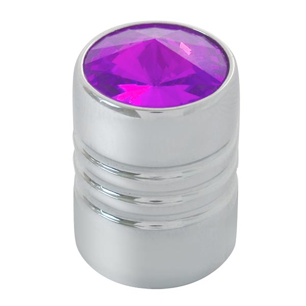 Chrome Tire Valve Stem Cover with Crystal