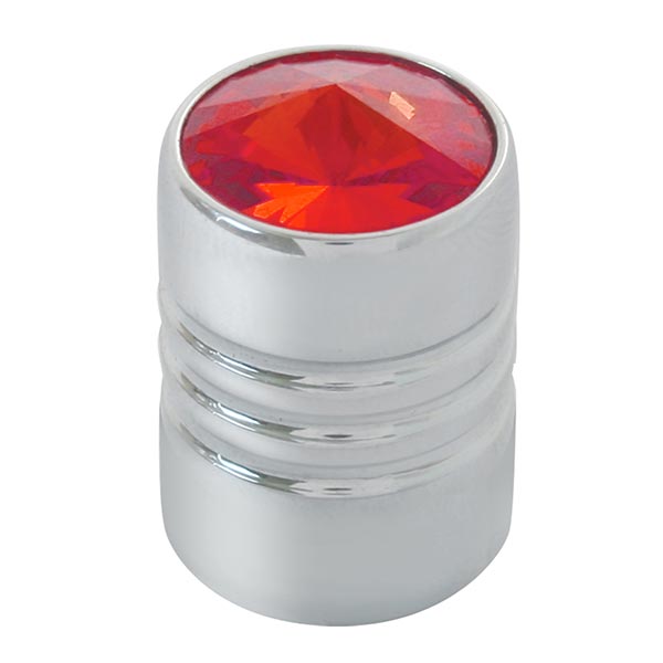 Chrome Tire Valve Stem Cover with Crystal