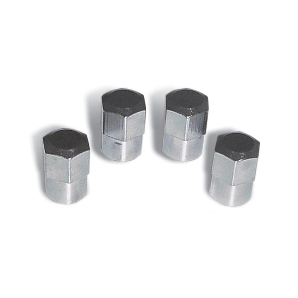 Chrome Steel Hex Nut Valve Caps (4 PK)