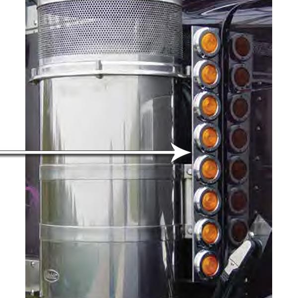 LED Light Bars for Peterbilt 15" Donaldson, Vortox Air Cleaner