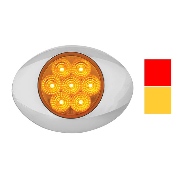 7 LED Spyder Marker & Turn Light with Chrome Bezel