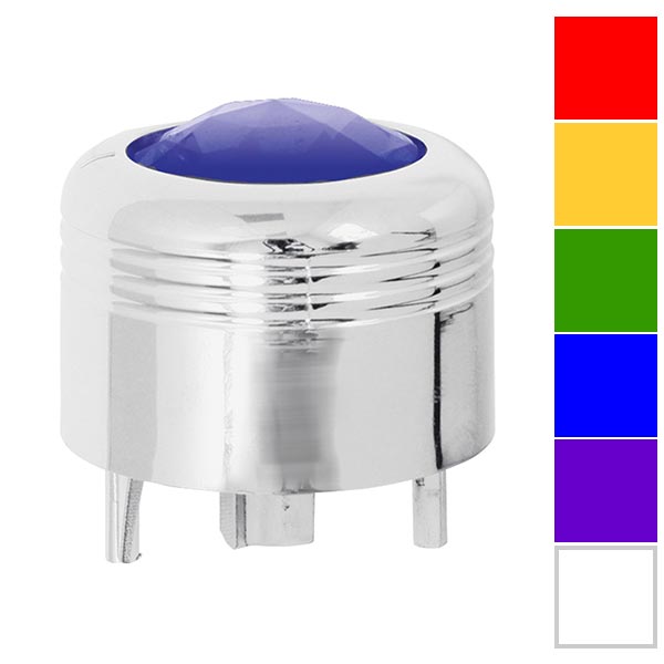 Peterbilt Chrome A/C Knob with Jewel