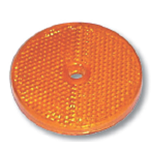 3 1/4" Round Amber Reflector (Screw In)