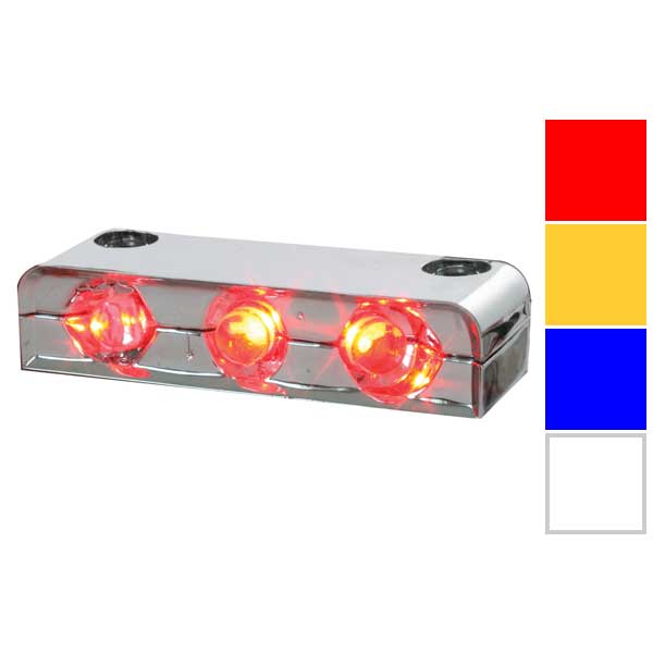 1-3/4" 3 LED Chrome Step Light