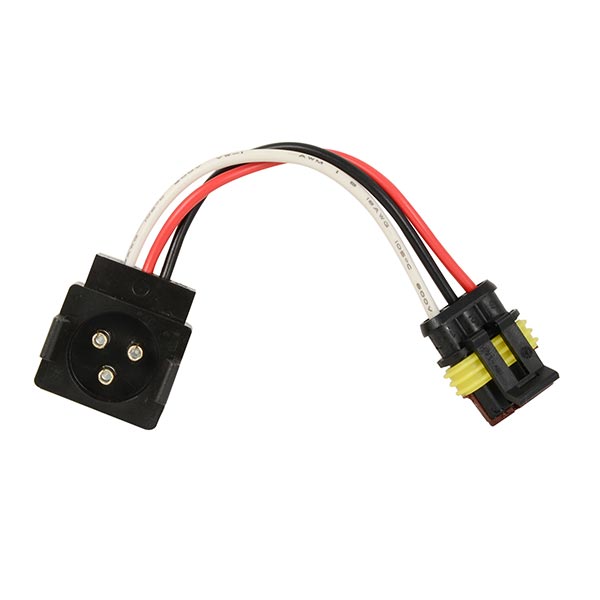 3-Pin Round to 3-Pin Straight Adapter Plug