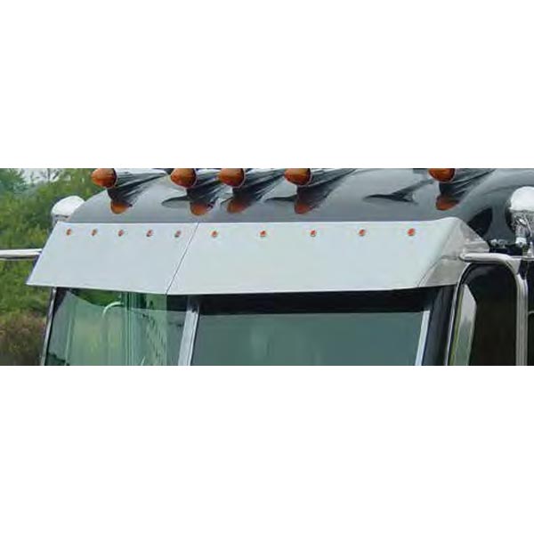 Peterbilt Multi-Fit 11" Blind Mount Drop Visor with Button LED Lights