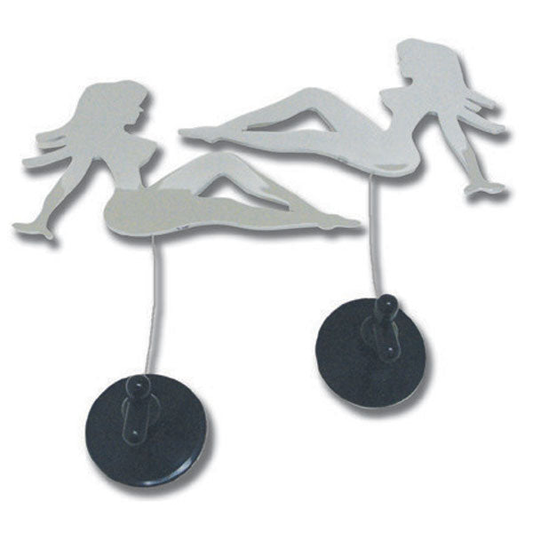 Chrome Sitting Ladies Suction Cup Mount
