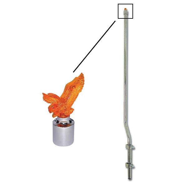 Chrome Amber Eagle Bumper Guide 7/8" I.D.