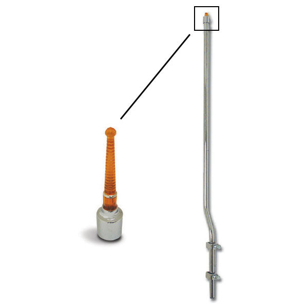 Amber Pyramid Stainless Steel Bumper Guide 1"