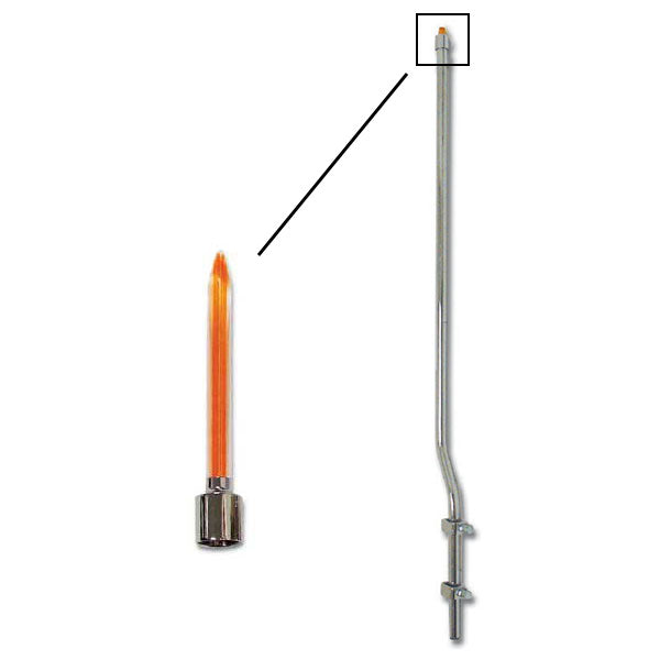 Amber Rocket Chrome Lighted Bumper Guide 1"