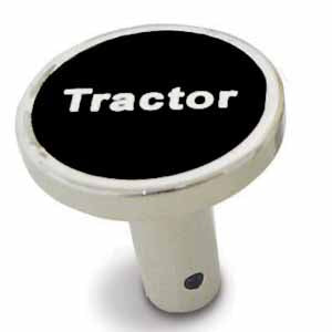 Chrome Tractor/Trailer Long Air Valve Knob - Pin On