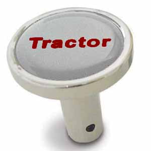 Chrome Tractor/Trailer Long Air Valve Knob - Pin On