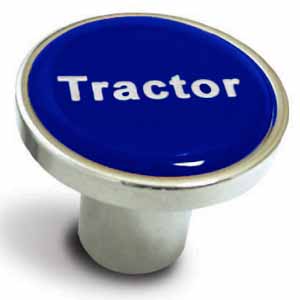 Chrome Tractor/Trailer Air Valve Knob - Thread On