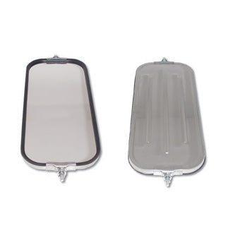 7" x 16" SS West Coast Ribbed Back Mirror