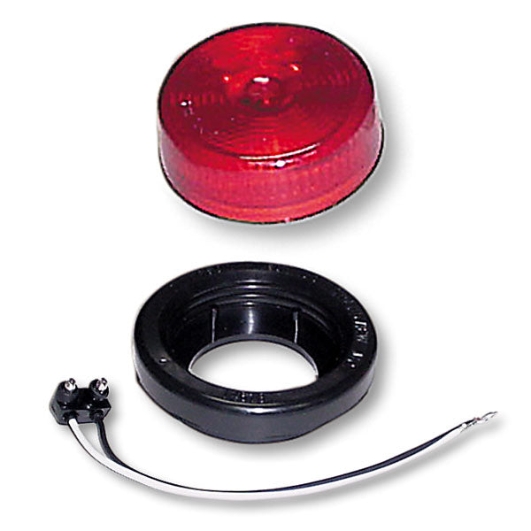 2-1/2" Red Marker Light with Grommet and Pigtail