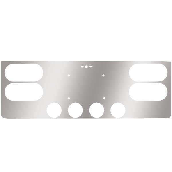 SS Rear Center Panel w/Four Oval & Four 2" Cutouts