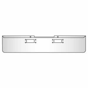 Peterbilt 359 18" Texas Square Stainless Bumper