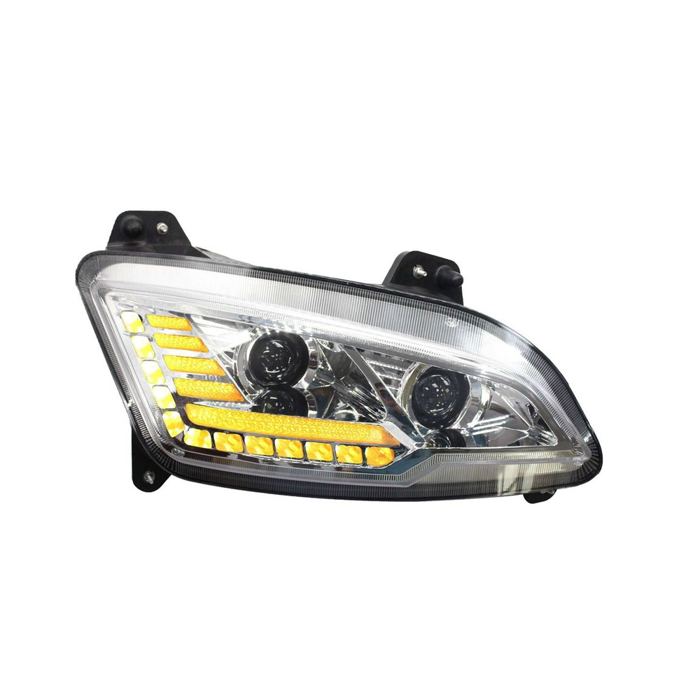 Peterbilt 579/587 2022+ LED Headlight with Halo and Sequential Turn Signal