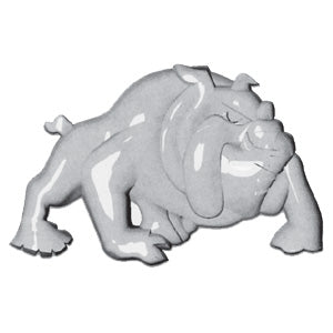 3D LH Chrome Bulldog Accent Tape Mount