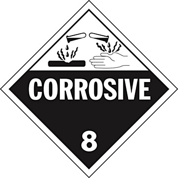 "Corrosive" Placard