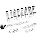 20-Piece SAE Socket and 3/8" Ratchet Set