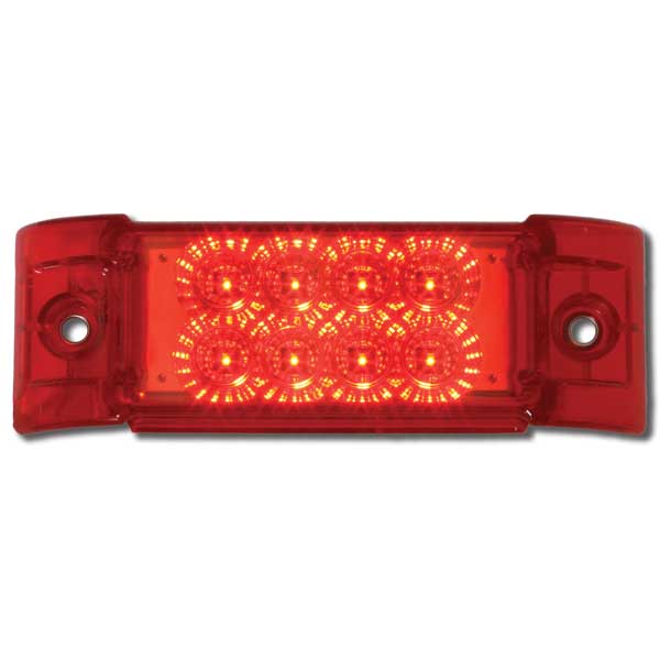 6" x 2" 8 LED Super 21 Rectangular Marker Light
