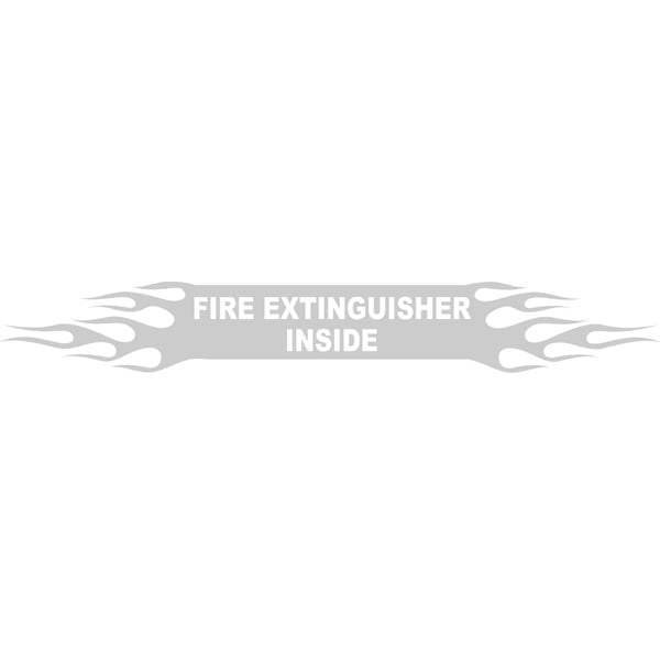 Small Chrome Fire Extinguisher Inside Decal