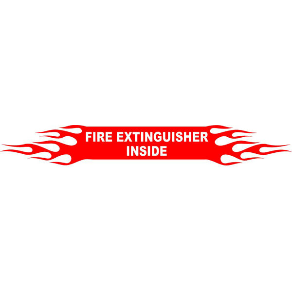 Small Red Fire Extinguisher Inside Decal