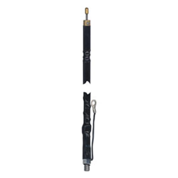 3' Silver Load FGT Series Black Fiberglass Whip