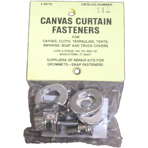 Canvas Curtain Fastener Set 3PK