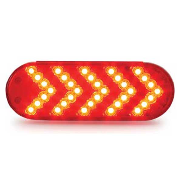6" 35 LED Oval Sequential Arrow Light
