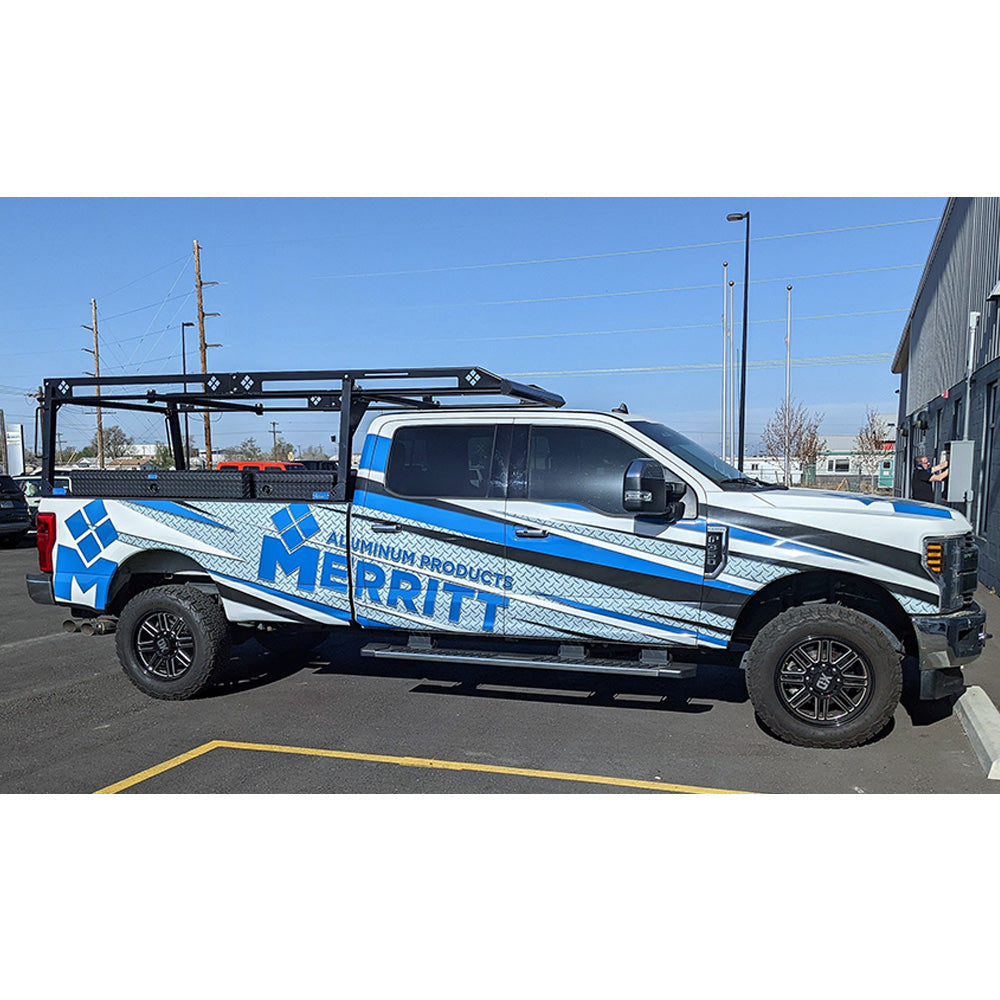 12FT Textured Black Ladder Rack for Pickup Truck with 5.5FT to 8.5FT Beds