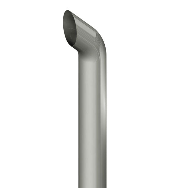 3"D x 12"L Chrome Curved Top Stack Expanded End